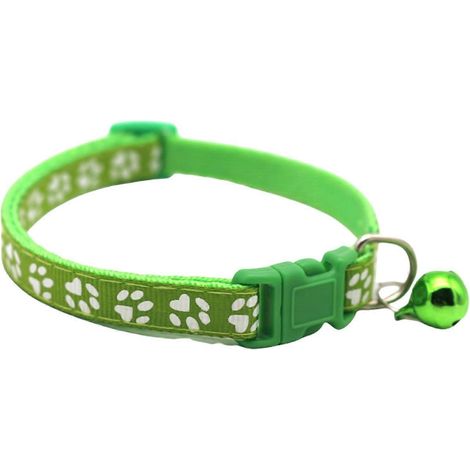 Collier chiens et chats couleurs vives, clochettes, crochet d'attache facile, adapté activités extérieures animaux compagnie (1/5)