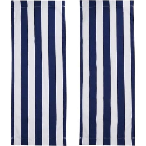 Beach Chair Canvas, 115x43cm, Sling Replacement Sun Lounger Canvas for Folding Sunbeds, Outdoor Use, Summer, Garden, Courtyard, Blue and White Stripes (1/5)