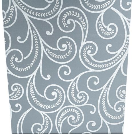 Charcoal Grey Silver Textured Metallic Swirl Paisley Shimmer Metallic Wallpaper (1/4)