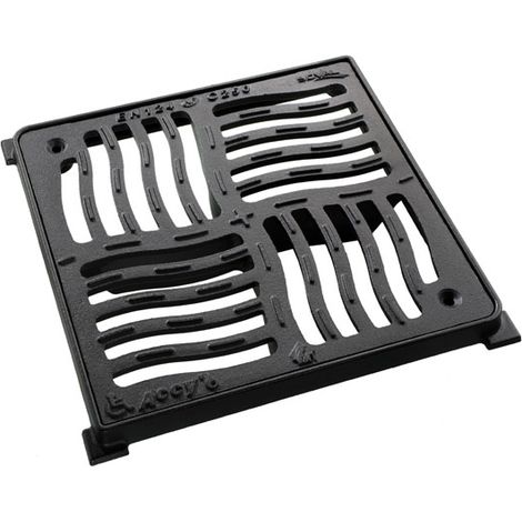 Grille de voirie 300x300mm – Cadre n°700 – Classe C250 – Pour béton armé – Résistance à la charge élevée – Soval