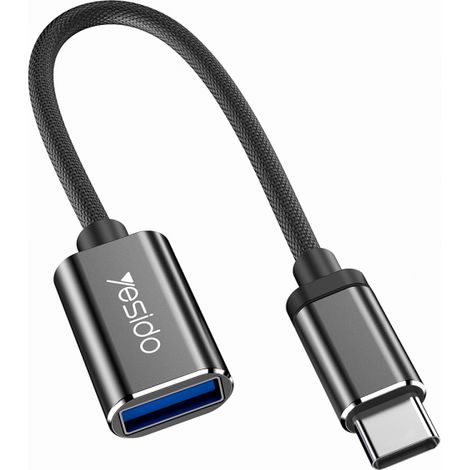 Adaptador usb yesido otg gs01 aluminio 10 cm (1/2)