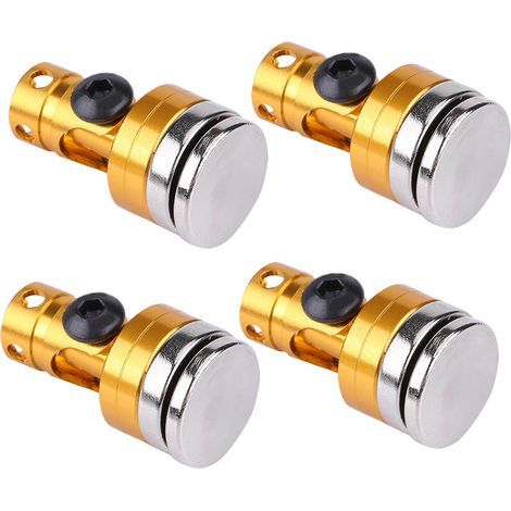 Lot de 4 supports de carrosserie magnétiques invisibles en aluminium pour voiture RC SCX10 4WD 1:10 (jaune) (1/5)
