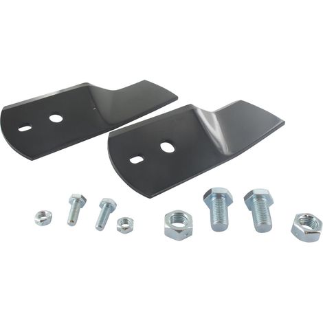 Jeu de 2 ailettes soufflantes, avec boulons de fixation adaptables STIGA pour machine Park 92M, Park 107M, Ready 92M, Villa 92M, Villa 107M. Remplace origine 1134-4866-02, 1134-5073-04, 1134-9074-02,