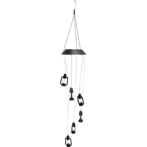 Carillon éolien solaire à kérosène avec 6 LED, étanche et coloré. (1/5)