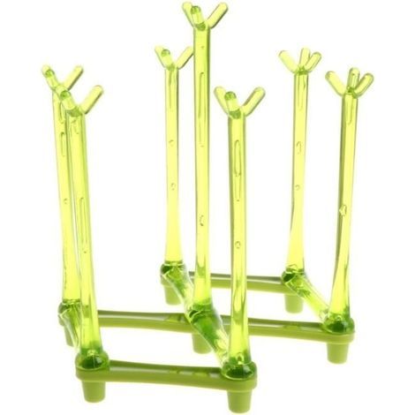 Egoutte biberon,Porte-biberons pour bébés, support de séchage des tétines, stockage des gobelets, égouttoir pliable - green[F5223] (1/4)