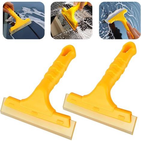 Raclettes de douche, sol, voiture, fenêtre, porte, salle de bain, petite raclette en vinyle, pour douches, portes en verre, murs, lot de 2 (1/5)
