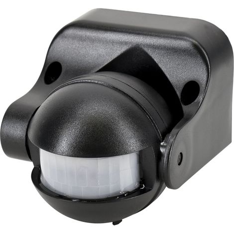 Détecteur de mouvement LED noir PIR 180 degrés 1200 W (1/5)