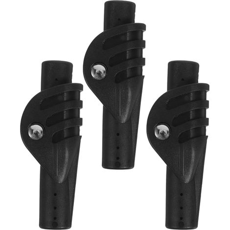 Juego de 3 conectores para postes de tienda de campaña – 8,5 mm, color negro, kit de reparación DIY para refugios exteriores, herrajes resistentes.