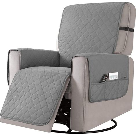 Bezüge für Liegesessel, weicher und bequemer 1-Sitzer-Sofa-Schutzbezug, Schonbezug für Liegesessel, waschbarer Liegesessel-Schutz für Zuhause (S, Grau)