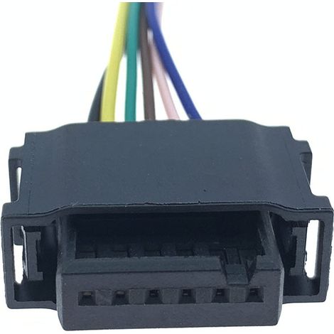 The DJ7061-0.6-21 connector is compatible with the 6-pin wiring harness 872-665-001 of the Mercedes-Benz Blind Spot Monitoring and Lane Change Assist system (single connector).