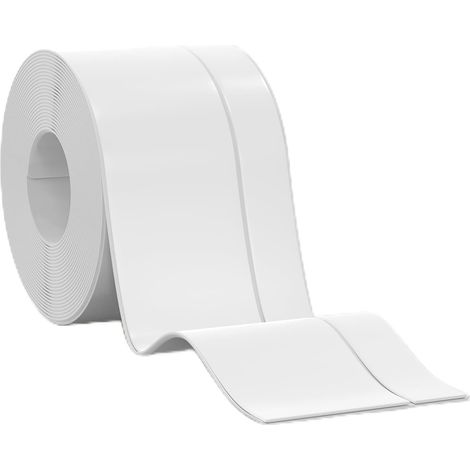 Plinthe Souple Autocollante, 10 Mètres Plinthes Flexible en PVC 50 x 20 mm, Plinthe Pliable Pour Cuisine, Salle de Bain et Mur, Décorative, Résistante aux UV, Blanche (1/5)