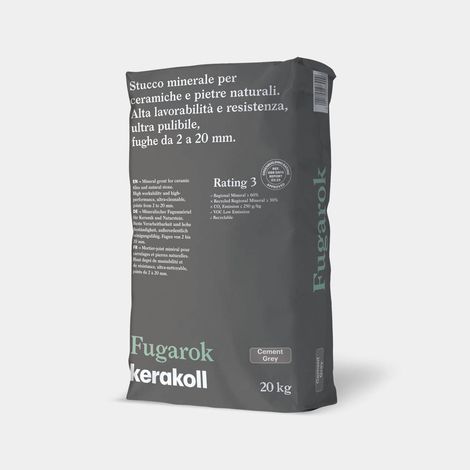 Fugarok stucco minerale per ceramiche e pietre naturali 20kg Grigio cemento