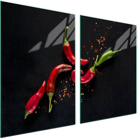 Plaque de protection en verre pour cuisinière 2x45x52 Chili (1/5)