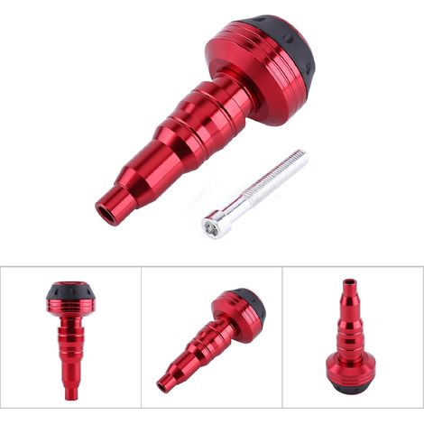 Rahmenschutz aus CNC-gefräster Aluminiumlegierung für Motorräder, roter Auspuffverschlussstopfen (1/5)