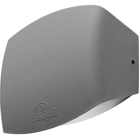 Aplique exterior ABRAM 1xR7s (78mm) 3,5W con pulsador CCT resina gris (1/3)