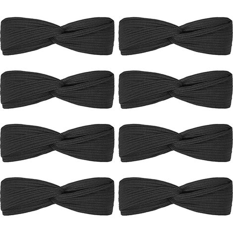 Juego de 8 diademas cruzadas para mujer, ideales para la limpieza facial y capilar. Diademas deportivas muy elásticas y absorbentes. (1/5)