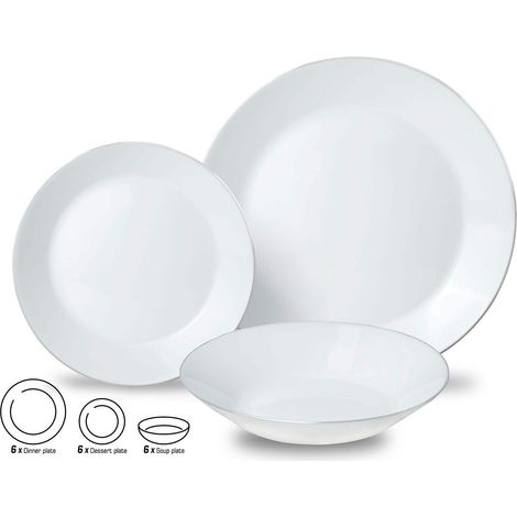 Juego de vajilla 18 piezas platos para 6 personas KINGHOFF KH-1877 (1/5)