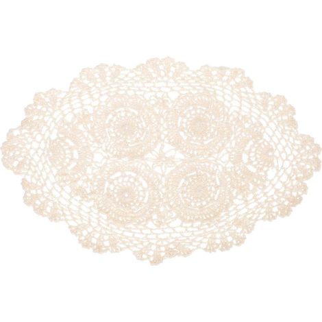 Nappe délicate, nappe artistique ajourée, nappe anti-poussière-42x27cm-Light Yellow