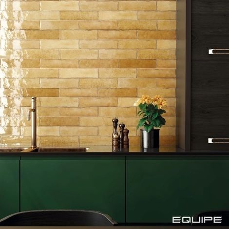 Carrelage sol imitation béton effet zellige 24,6x6cm – Brillant – Pour espaces intérieurs – Collection Tribeca – Equipe (1/5)