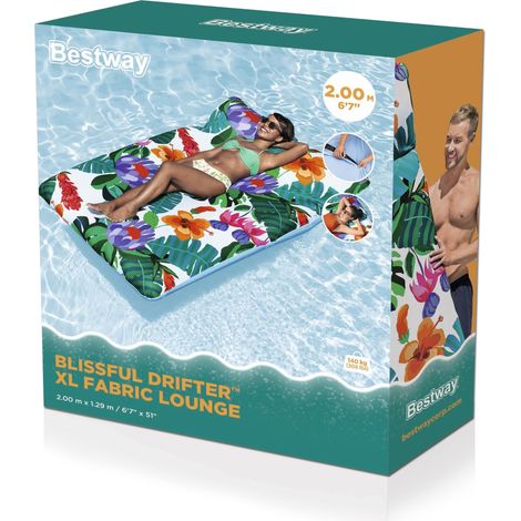 Matelas gonflable Bestway Blissful Drifter XL en caoutchouc et textile 200 x 129 cm (1/3)