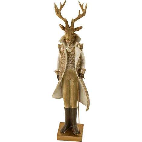 Cervo Marrone con Bastone 21 cm