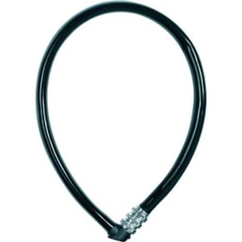 Candado de cable Combi negro 0,65 m x 6 mm - Abus