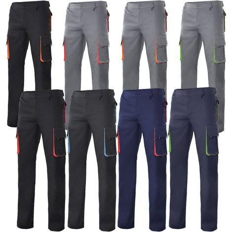 Velilla 103004 Arbeitshose - 54 (EU) - Blau/Grün