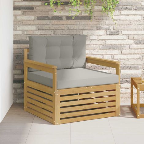 vidaXL Sofá de exterior Poliéster Blanco (1/5)