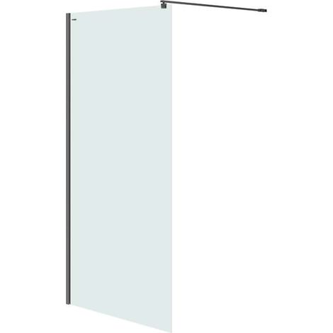 Cersanit Mille - Walk-In Duschwand, 100x200 cm, schwarz/Klarglas S161-003 (1/4)