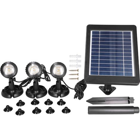 Projecteur solaire ABS réglable et étanche IP68 pour la décoration de cour (1/5)