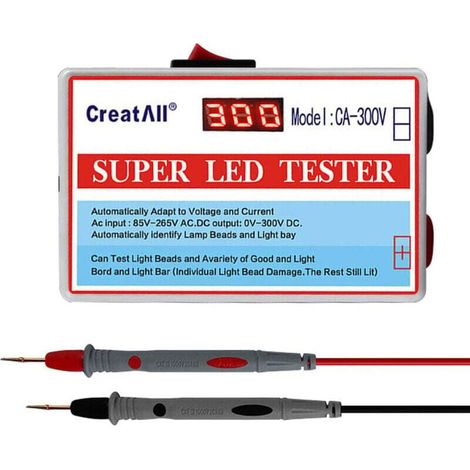 CA-300V Portable LED Lampe Perles Barre Lumineuse TV Rétroéclairage Testeur LED Bandes Perles Lampe Panneau Outil De Test Capacité Diode Test De Tension Avec Interrupteur (1/5)