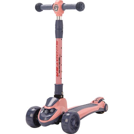 Skecten Patinete para Niños Scooter, Scooter para Niños Plegable con Música Luces - Rosado (1/5)