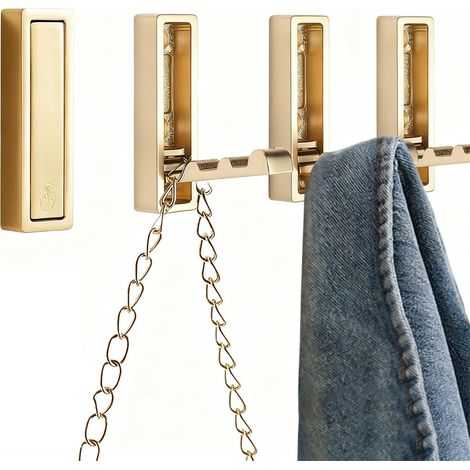 Alliage d'aluminium pliable crochet 4 pièces de cuivre carré sans diamant
