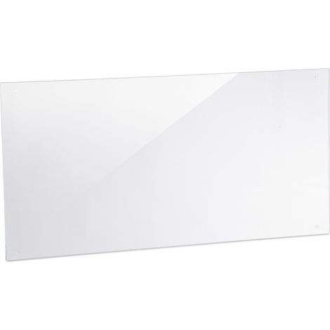 Crédence de cuisine transparente 120 x 40 cm protection murale facile à nettoyer moderne en verre (1/4)