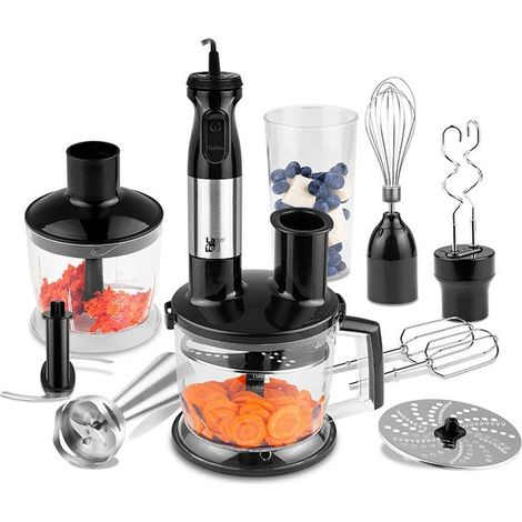 LAFE BZL001 licuadora 0,7 L Batidora de inmersión Negro Plata Transparente 1000 W (1/5)