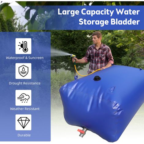 Großer, 200 Liter fassender Wassertank, tragbarer, faltbarer Tank für Camping und Gartenarbeit, trockenheitsresistent, weicher, faltbarer Notfallbeutel für die landwirtschaftliche Bewässerung im Freie (1/5)