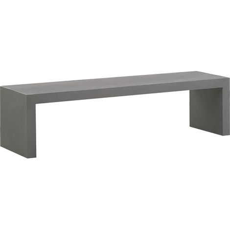 Panchina da Giardino in di Cemento Grigio 2 Posti 40 x 150 x 40 cm Taranto (1/5)