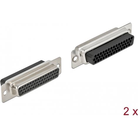Delock d-sub hd enchufe de crimpado de 44 clavijas, metal, 2 piezas