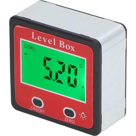 Règle d'angle, instrument de mesure d'angle numérique LCD, rapporteur, inclinomètre, cône à angle droit, boîte inclinée (1/5)