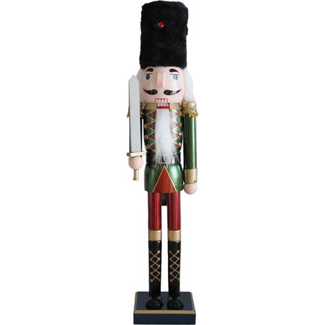 Weihnachtsnussknacker Rebecca Mobili Talia H 55 Holz Grün Rot Klassisch