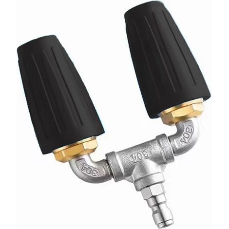 BEBUSINGOTO Boquilla turbo giratoria doble, pistola de pulverización turbo giratoria de 1/4 de pulgada y 4000 PSI 020, conexión rápida de 1/4 de pulgada, accesorios para hidrolavadoras (1/5)