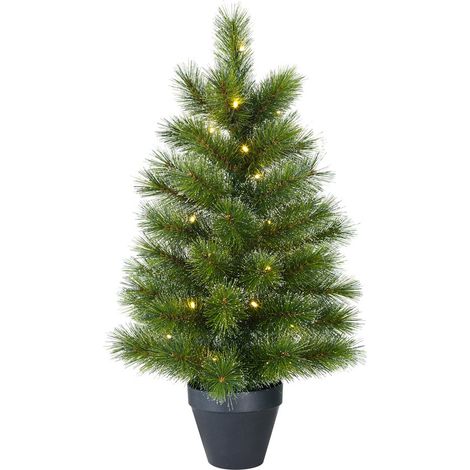 Black Box Trees Sapin de Noël artificiel illuminé Vert H90xl51xL51cm (1/5)