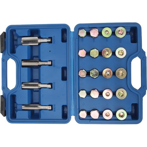 Kit de réparation de filetage de carter d'huile 64 pièces, outil pour bouchon de vidange M13 M15 M17 M20, pour voitures (1/5)