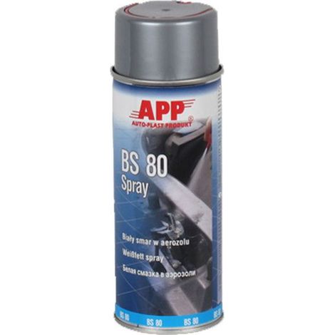 Graisse blanche au PTFE - Spray - Lubrifiant fortes charges et hautes températures - APP BS 80