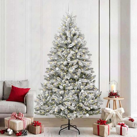 vidaXL Árbol de Navidad artificial 240 cm 300 LED Blanco Cálido (1/5)