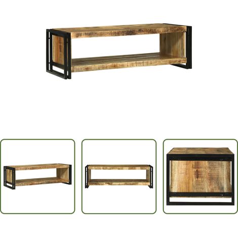 Wohnzimmer - Couchtisch Braun 120 x 50 x 38 cm Massivholz Mango (1/5)