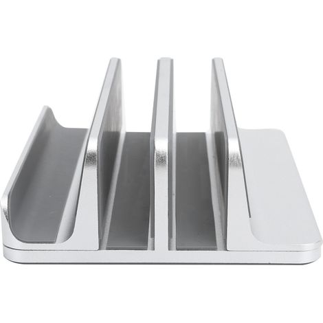 Support vertical réglable pour ordinateur portable, double fente, en alliage d'aluminium. (1/5)