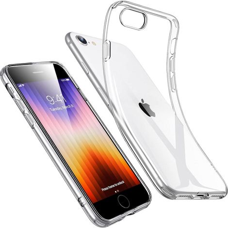 Transparente Handyhülle für iPhone SE 3/SE 2020/8/7, dünn, weich, TPU, vergilbungsbeständig (1/5)
