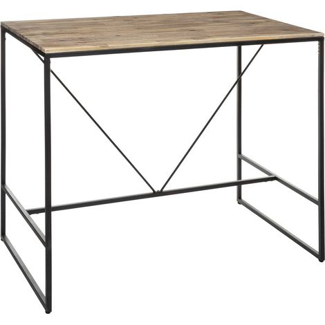 Tavolo da pranzo bar Edena in metallo acacia L115cm - Atmosphera créateur d'intérieur