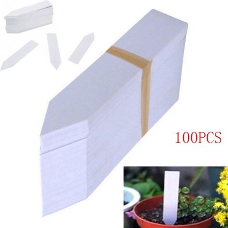 100 Stück Plastik-Etiketten für Töpfe, Gartenmarker, Baumschule 10 cm x 2 cm